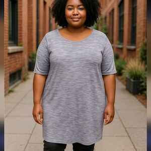 LuLaRoe Blue & White Short Sleeve Julia Dress